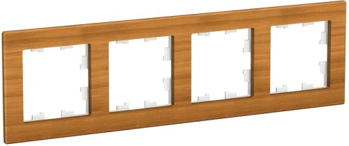 Рамка универсальная Systeme Electric AtlasDesign Nature 4-м. дерево бамбук картинка